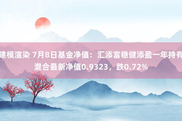 建模渲染 7月8日基金净值：汇添富稳健添盈一年持有混合最新净值0.9323，跌0.72%