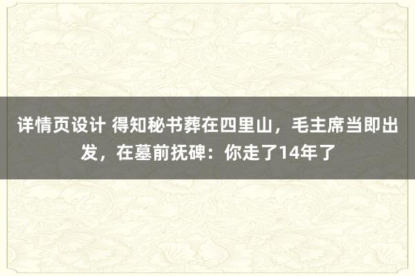 详情页设计 得知秘书葬在四里山，毛主席当即出发，在墓前抚碑：你走了14年了